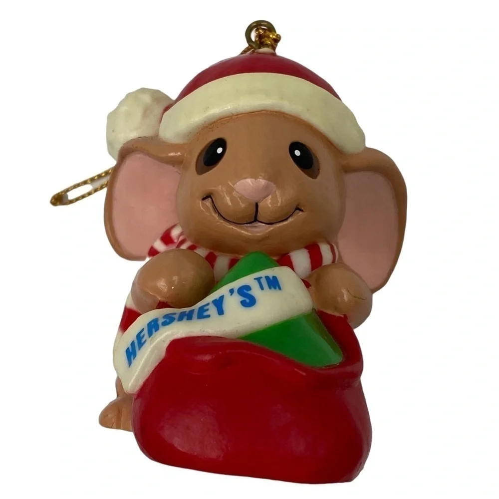 Hershey's Kiss Christmas Ornament Santa Bunny 1990